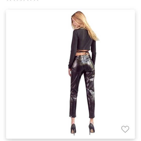 A New Day Faux Leather Snake Print Pants - Picture 2 of 2